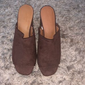 Brown mules from TARGET